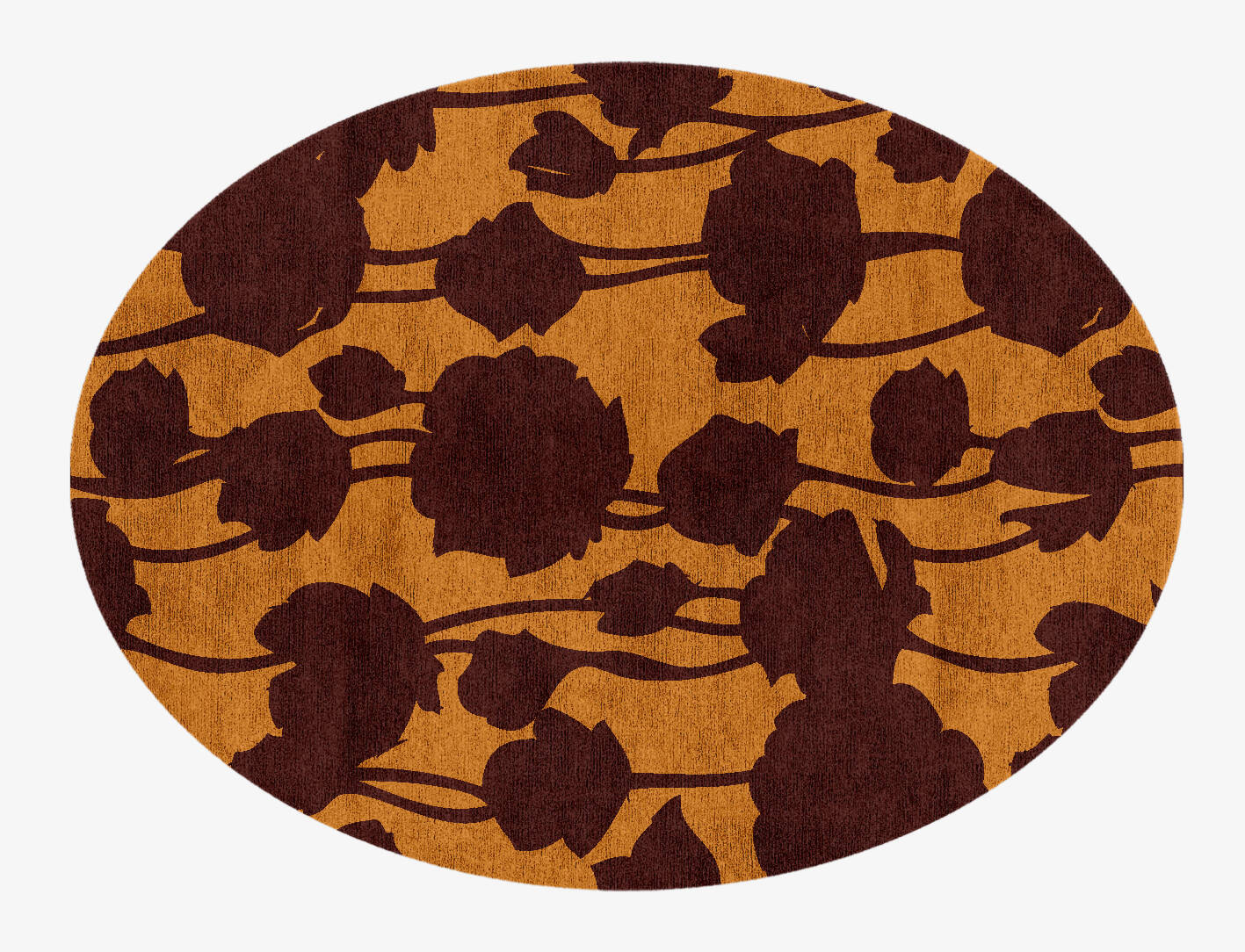 Spalliera Floral Oval Hand Knotted Bamboo Silk Custom Rug by Rug Artisan