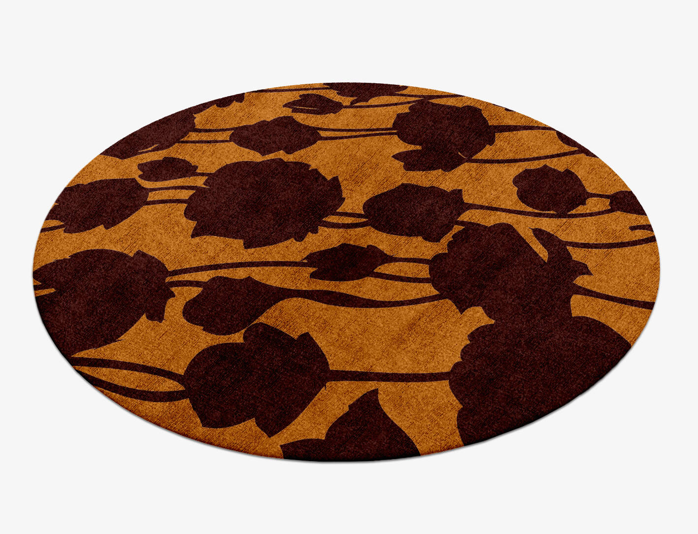 Spalliera Floral Round Hand Knotted Bamboo Silk Custom Rug by Rug Artisan