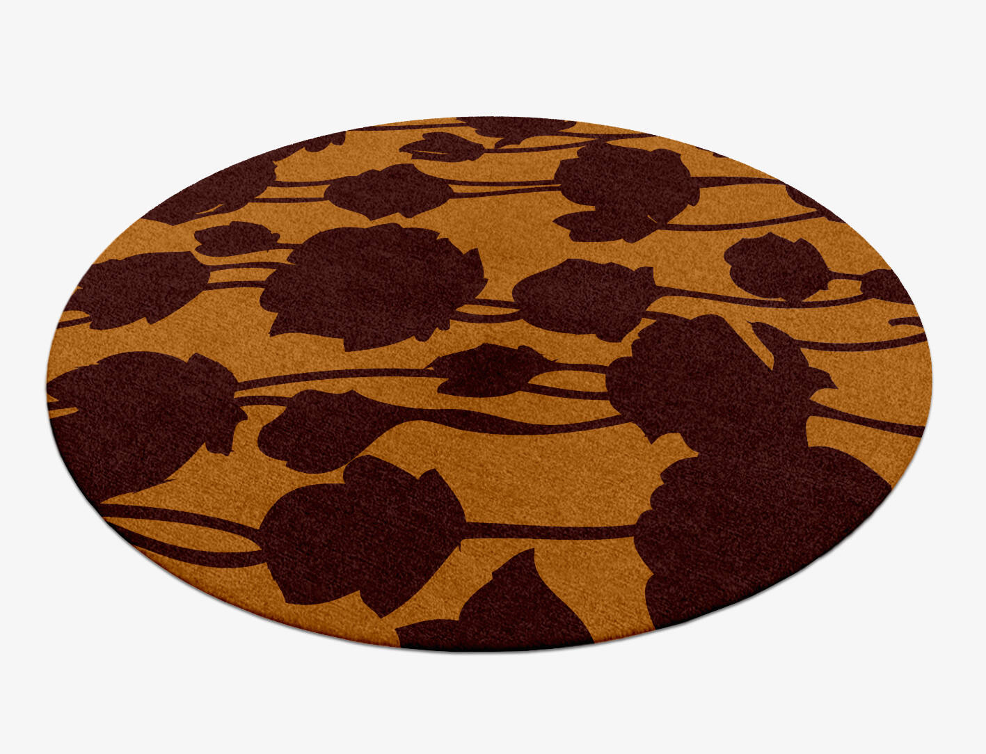 Spalliera Floral Round Hand Knotted Tibetan Wool Custom Rug by Rug Artisan