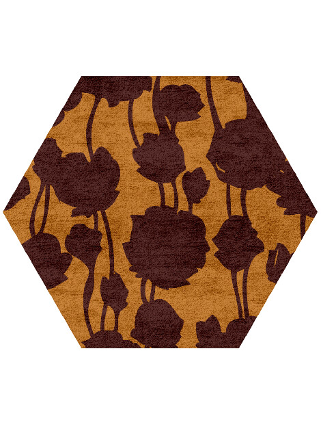 Spalliera Floral Hexagon Hand Tufted Bamboo Silk Custom Rug by Rug Artisan