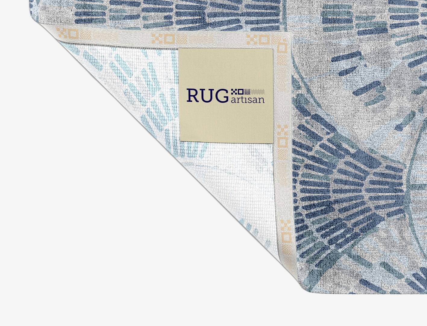 Span Cerulean Rectangle Hand Knotted Bamboo Silk Custom Rug by Rug Artisan