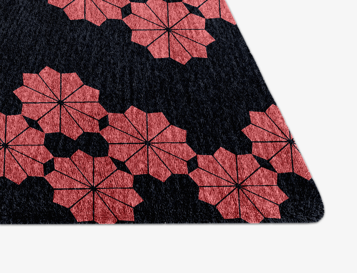 Spangles Geometric Arch Hand Knotted Bamboo Silk Custom Rug by Rug Artisan