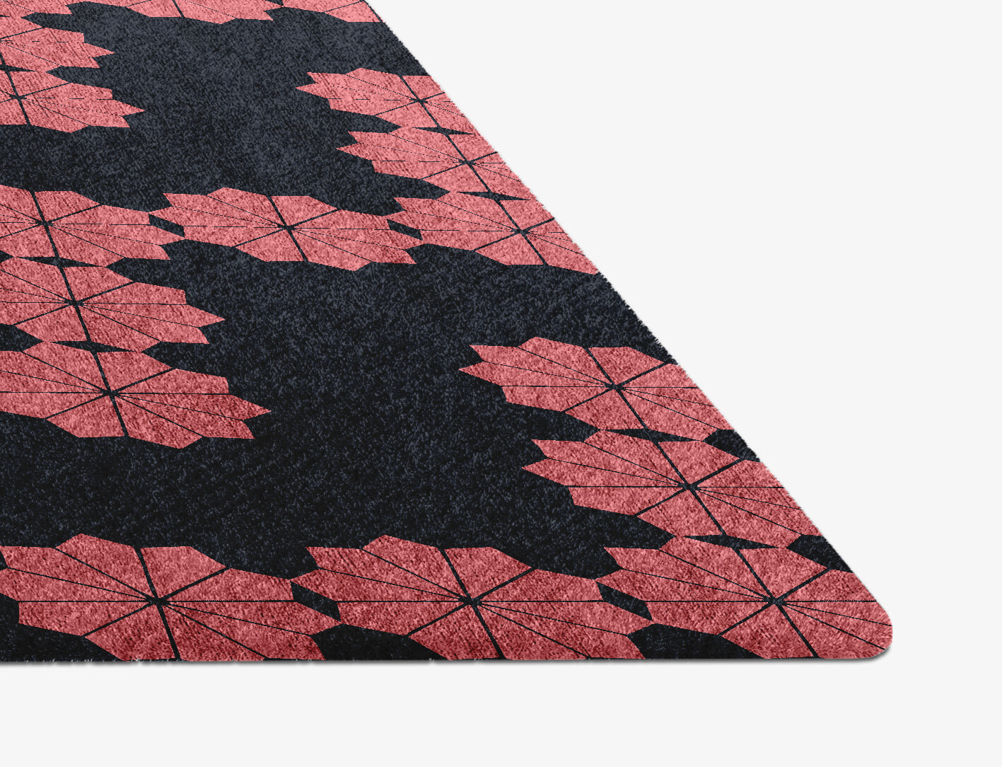 Spangles Geometric Diamond Hand Knotted Bamboo Silk Custom Rug by Rug Artisan