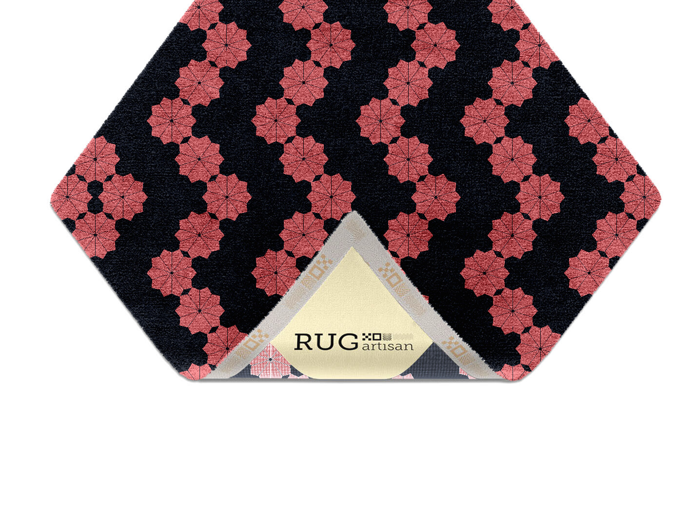 Spangles Geometric Diamond Hand Knotted Bamboo Silk Custom Rug by Rug Artisan