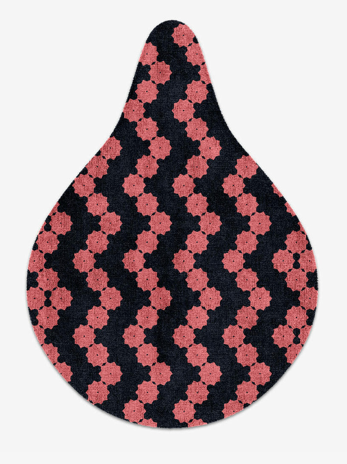Spangles Geometric Drop Hand Knotted Bamboo Silk Custom Rug by Rug Artisan