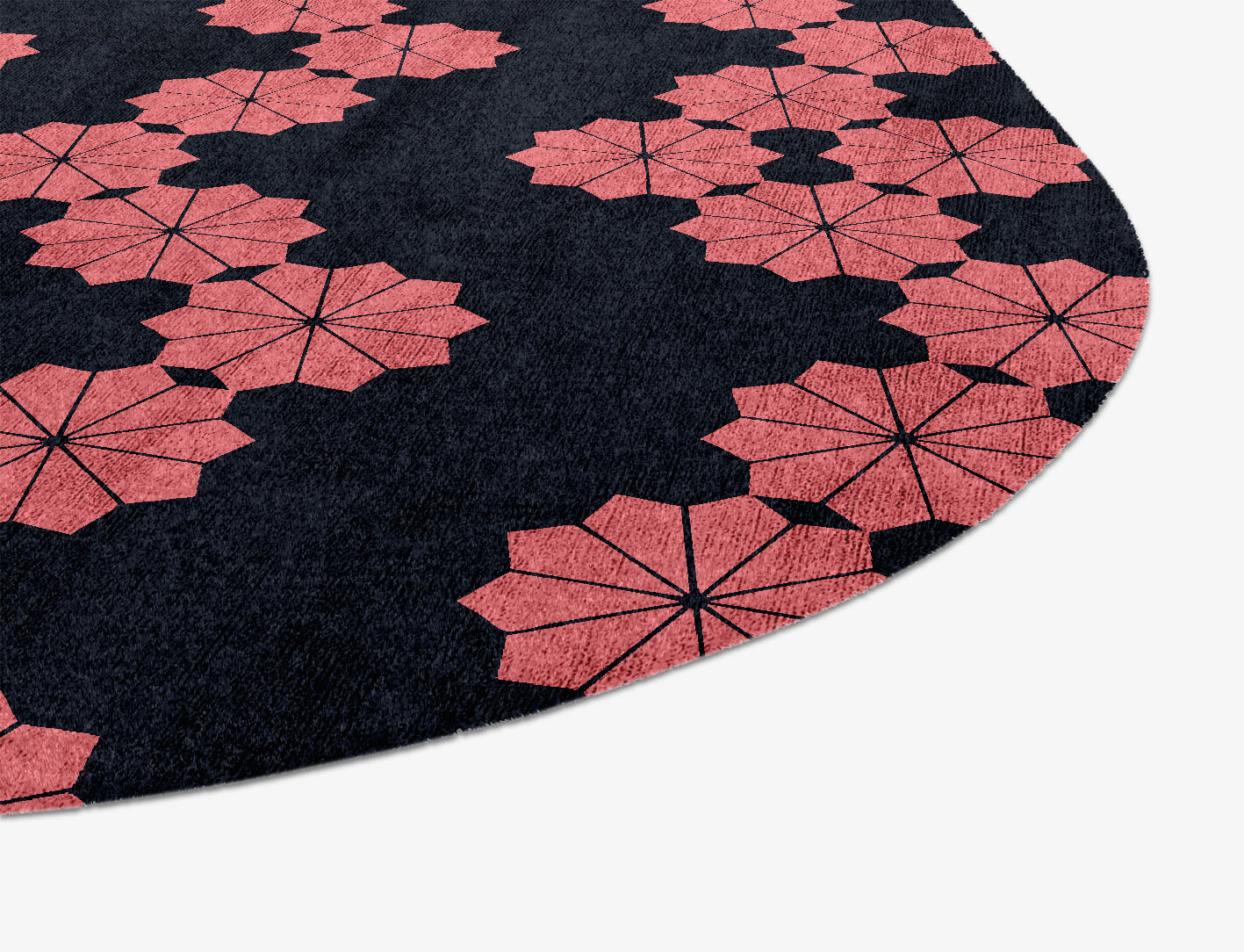 Spangles Geometric Oblong Hand Knotted Bamboo Silk Custom Rug by Rug Artisan