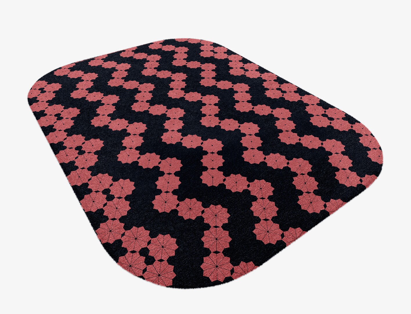 Spangles Geometric Oblong Hand Knotted Tibetan Wool Custom Rug by Rug Artisan