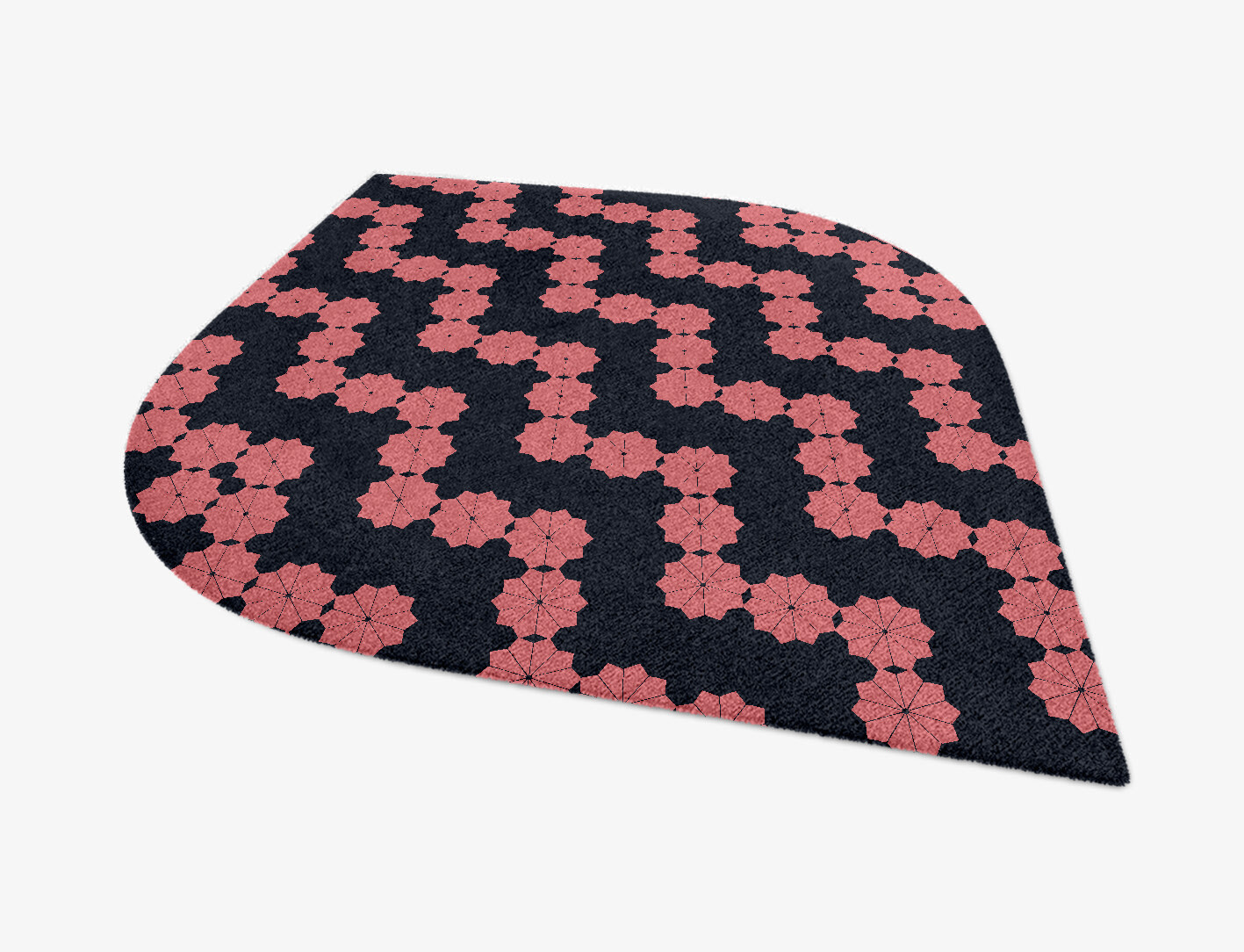 Spangles Geometric Ogee Hand Knotted Tibetan Wool Custom Rug by Rug Artisan