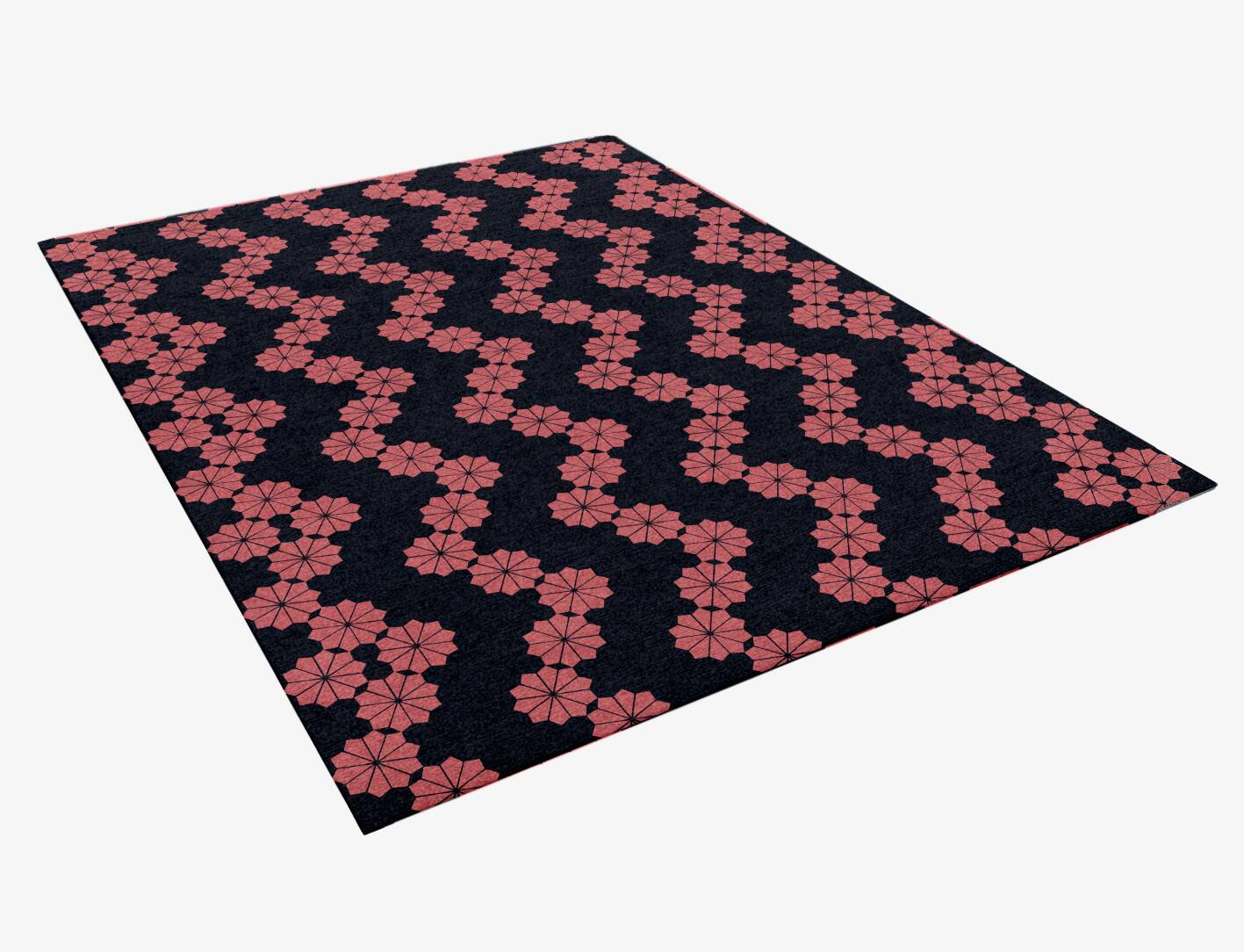 Spangles Geometric Rectangle Hand Knotted Tibetan Wool Custom Rug by Rug Artisan