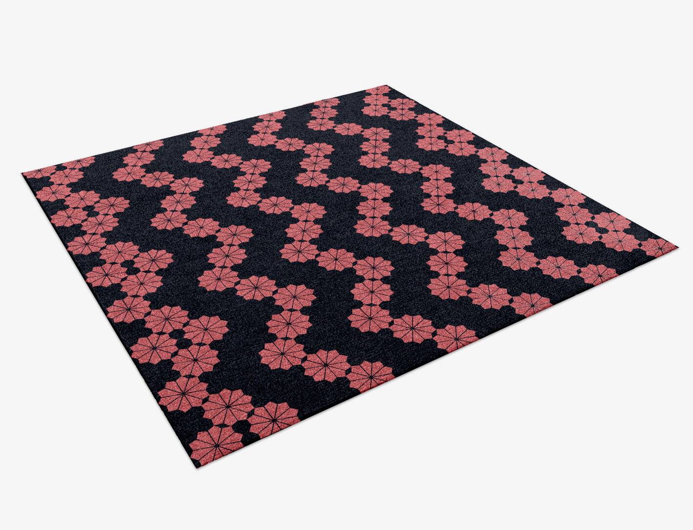 Spangles Geometric Square Hand Knotted Tibetan Wool Custom Rug by Rug Artisan