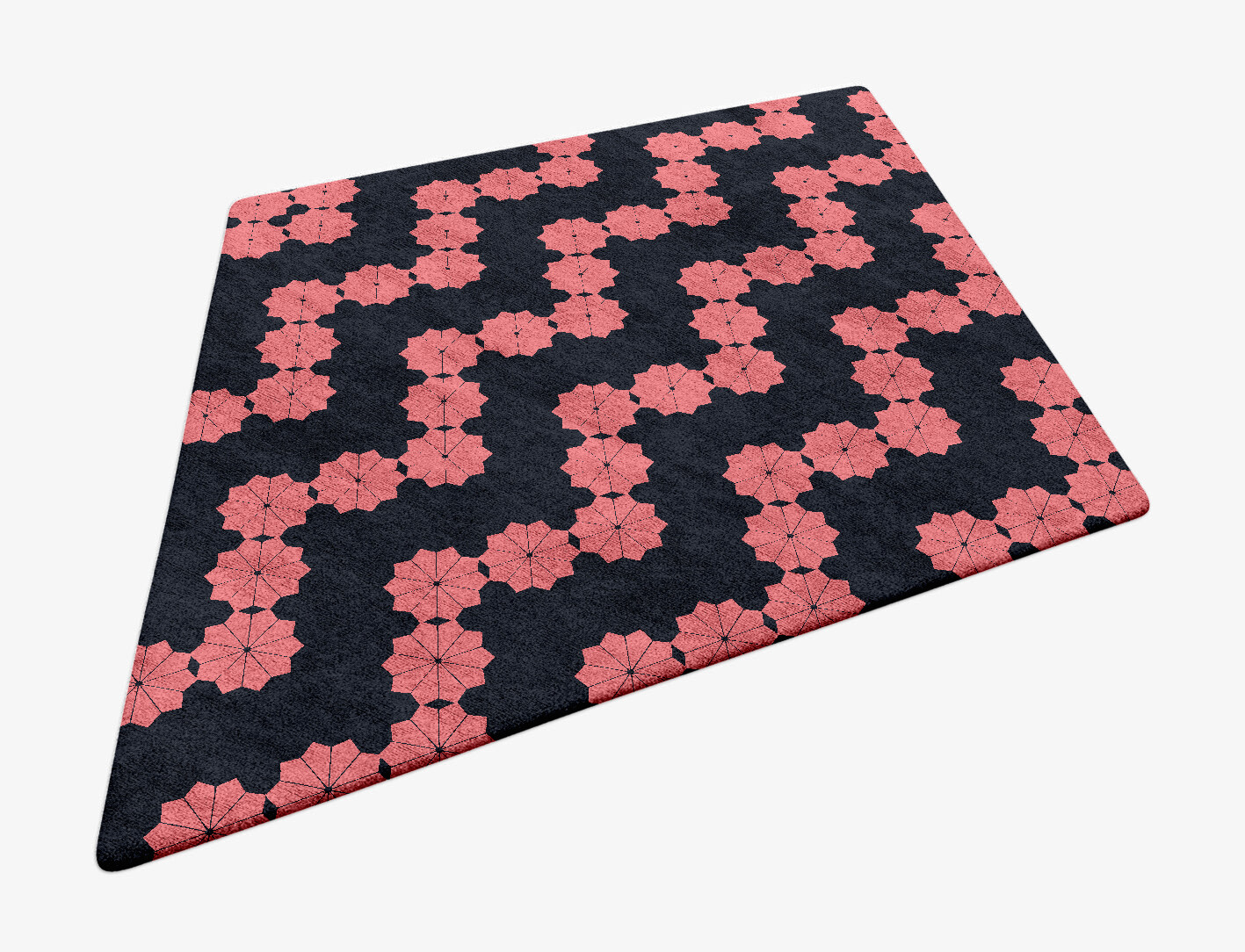 Spangles Geometric Diamond Hand Tufted Bamboo Silk Custom Rug by Rug Artisan