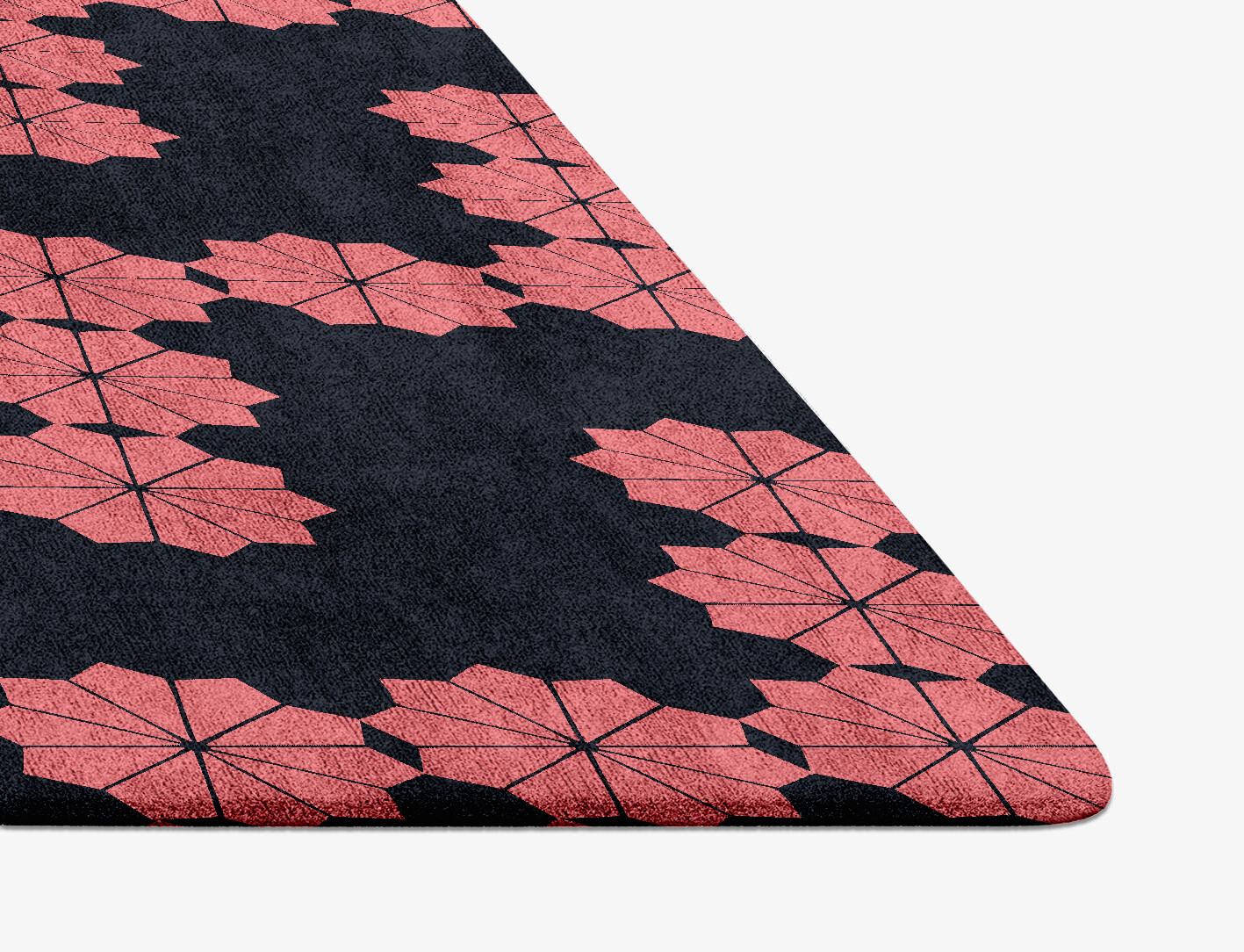Spangles Geometric Diamond Hand Tufted Bamboo Silk Custom Rug by Rug Artisan