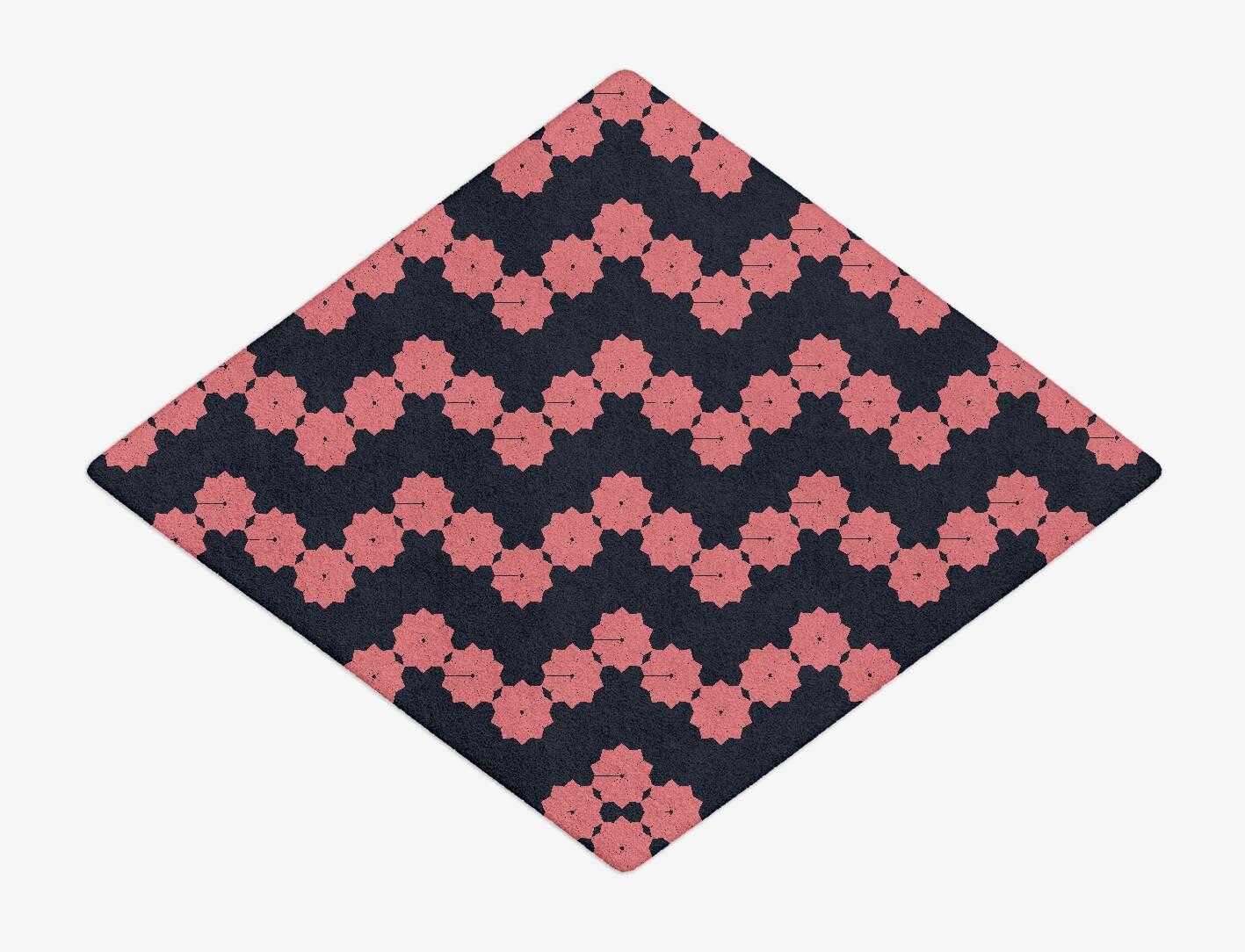 Spangles Geometric Diamond Hand Tufted Pure Wool Custom Rug by Rug Artisan