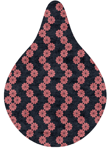 Spangles Geometric Drop Hand Tufted Bamboo Silk Custom Rug by Rug Artisan