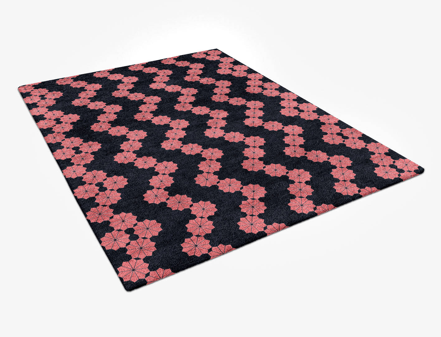 Spangles Geometric Rectangle Hand Tufted Bamboo Silk Custom Rug by Rug Artisan