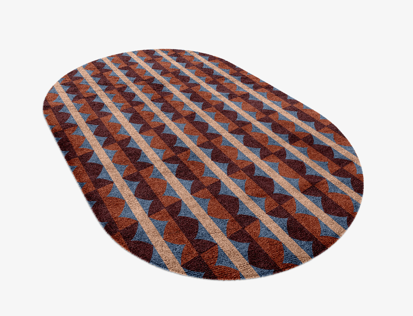 Sparrow Geometric Capsule Hand Knotted Bamboo Silk Custom Rug by Rug Artisan