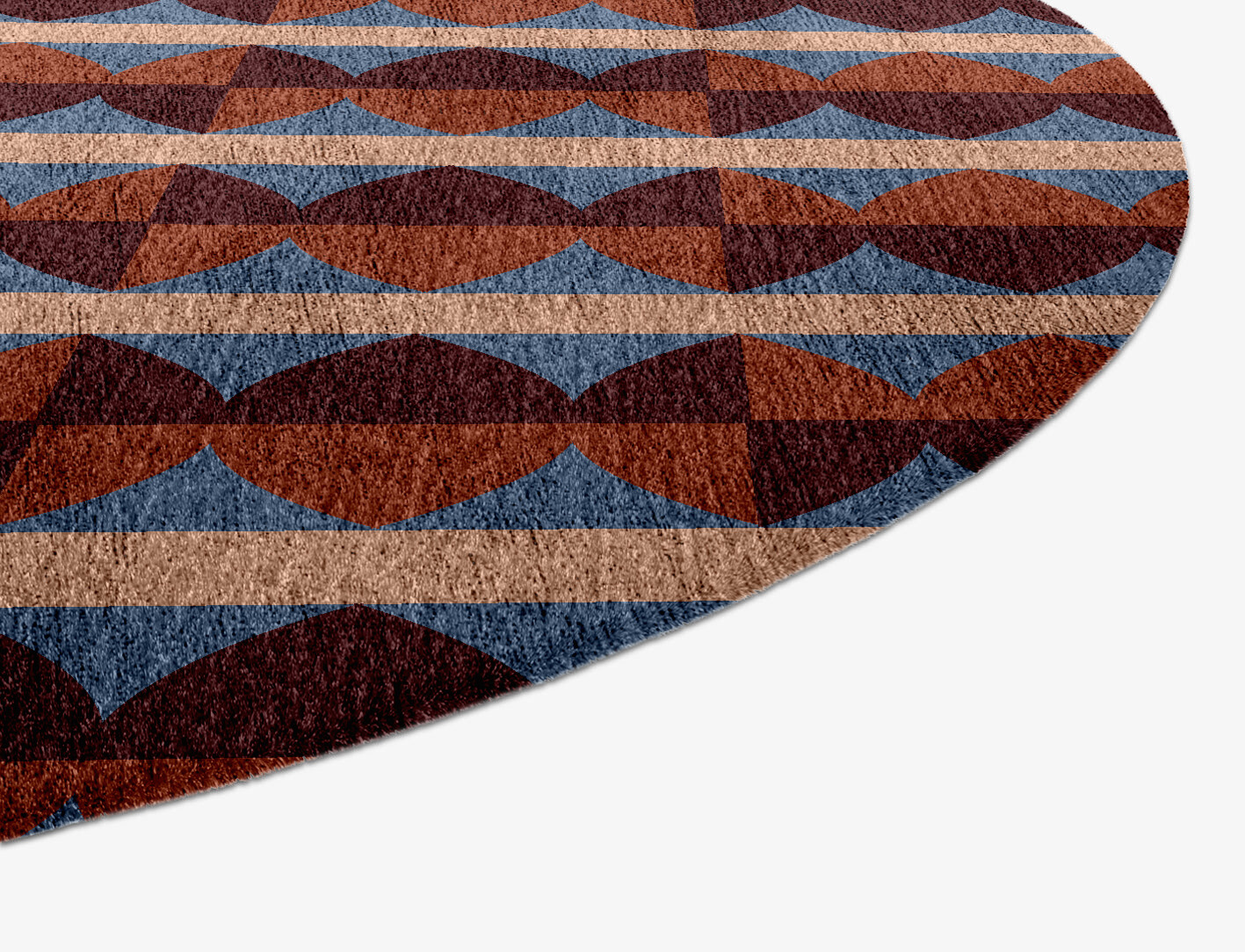 Sparrow Geometric Capsule Hand Knotted Bamboo Silk Custom Rug by Rug Artisan