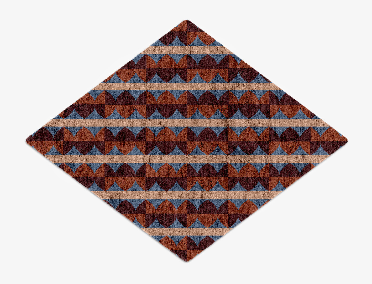 Sparrow Geometric Diamond Hand Knotted Bamboo Silk Custom Rug by Rug Artisan