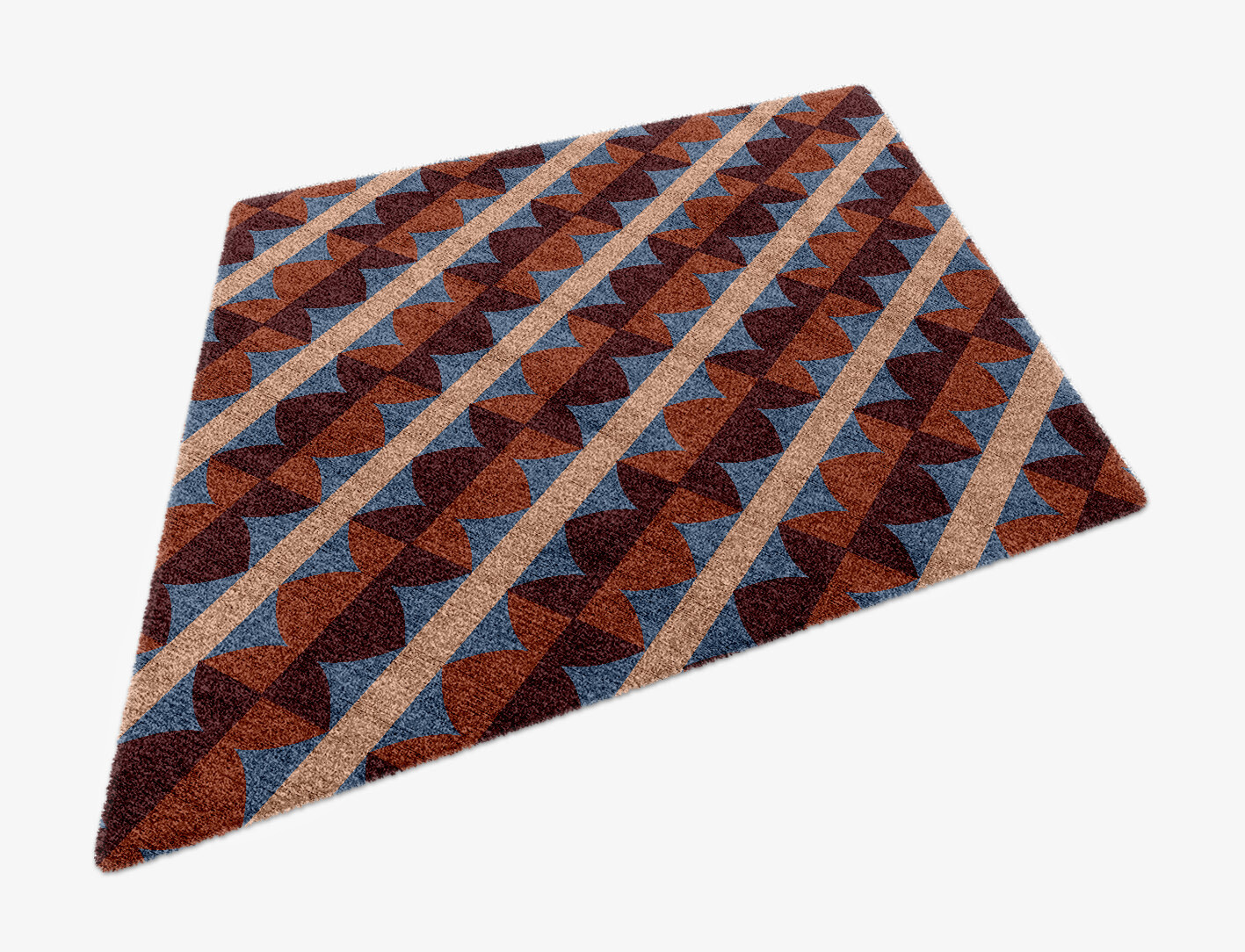 Sparrow Geometric Diamond Hand Knotted Bamboo Silk Custom Rug by Rug Artisan