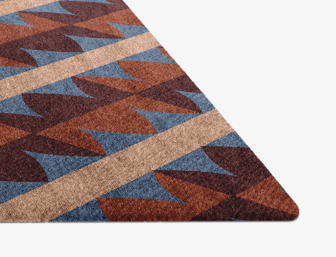 Sparrow Geometric Diamond Hand Knotted Bamboo Silk Custom Rug by Rug Artisan
