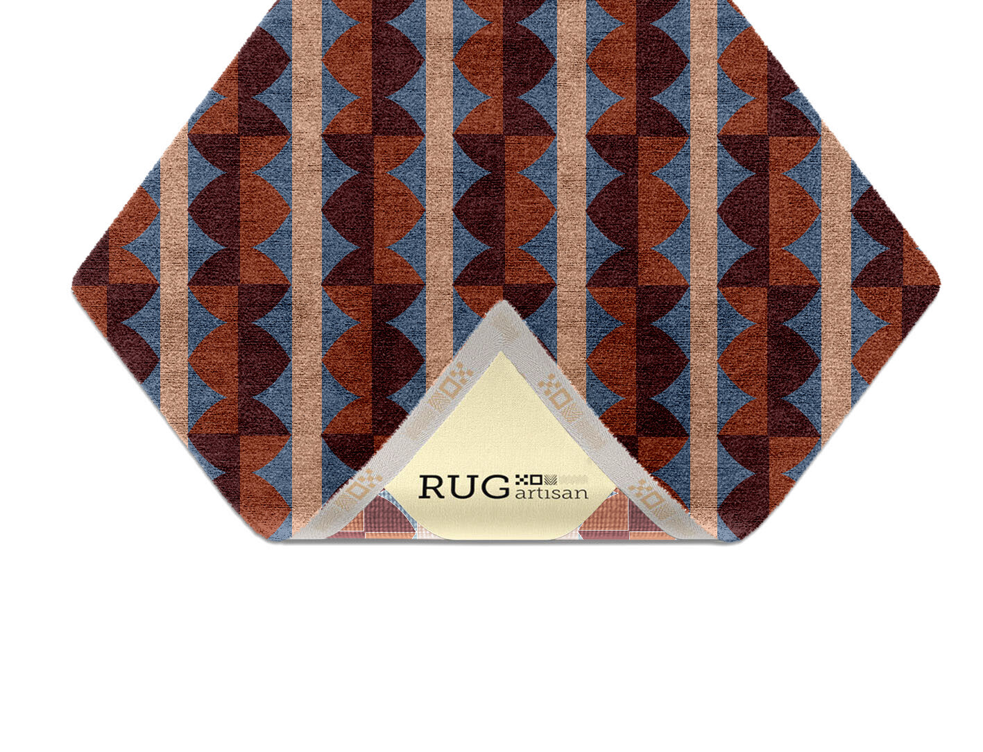 Sparrow Geometric Diamond Hand Knotted Bamboo Silk Custom Rug by Rug Artisan
