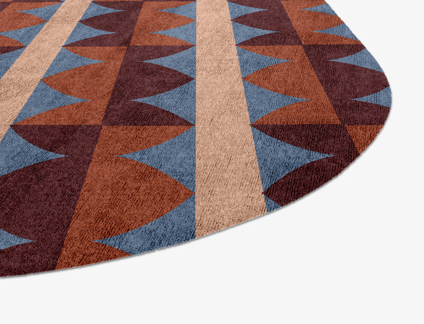 Sparrow Geometric Oblong Hand Knotted Bamboo Silk Custom Rug by Rug Artisan