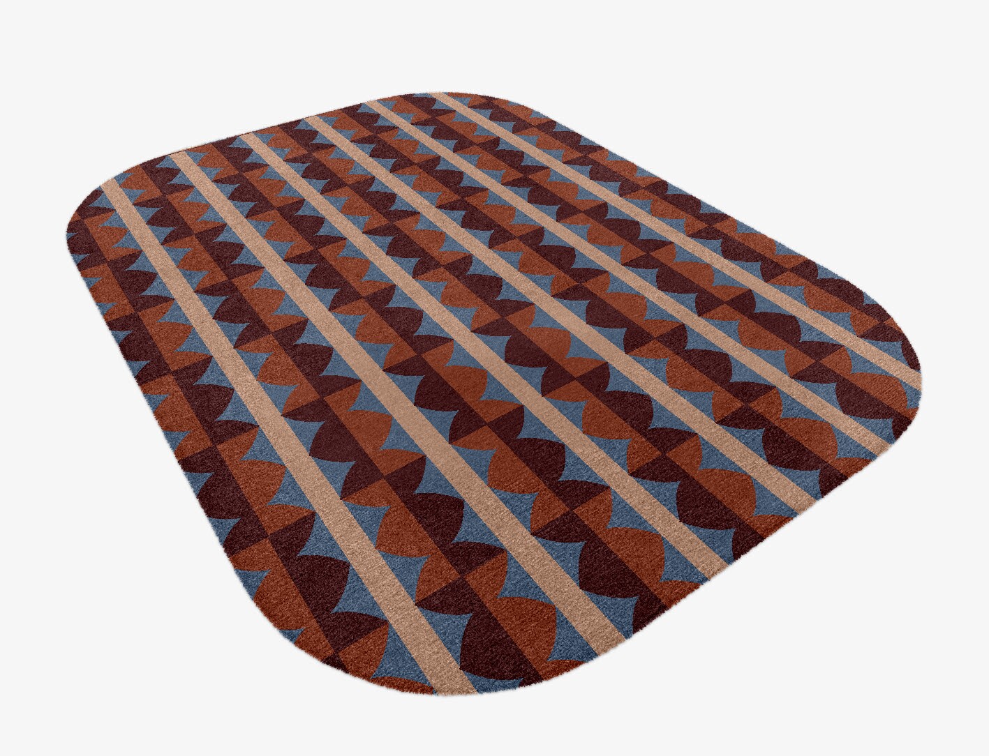 Sparrow Geometric Oblong Hand Knotted Tibetan Wool Custom Rug by Rug Artisan