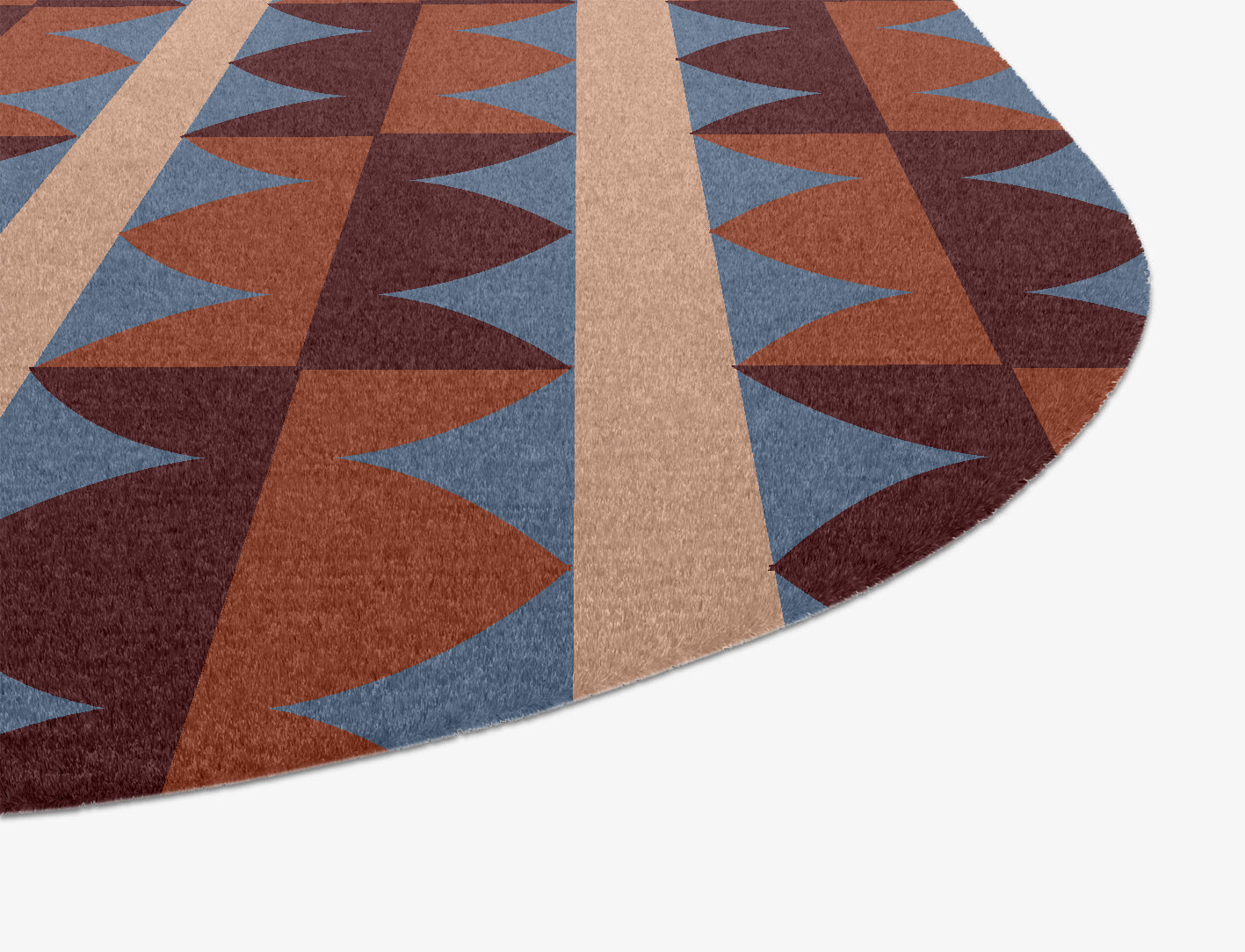Sparrow Geometric Oblong Hand Knotted Tibetan Wool Custom Rug by Rug Artisan