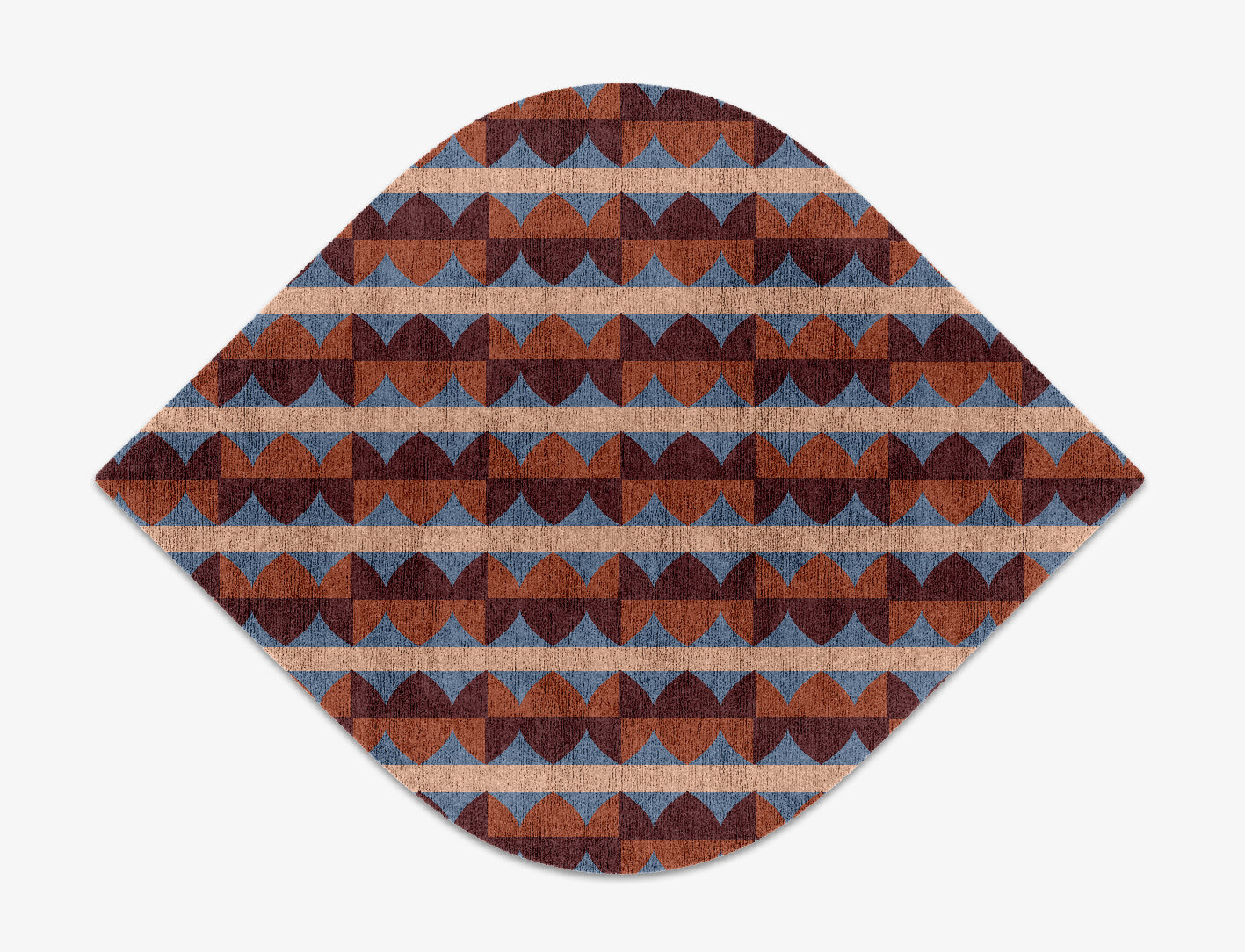 Sparrow Geometric Ogee Hand Knotted Bamboo Silk Custom Rug by Rug Artisan