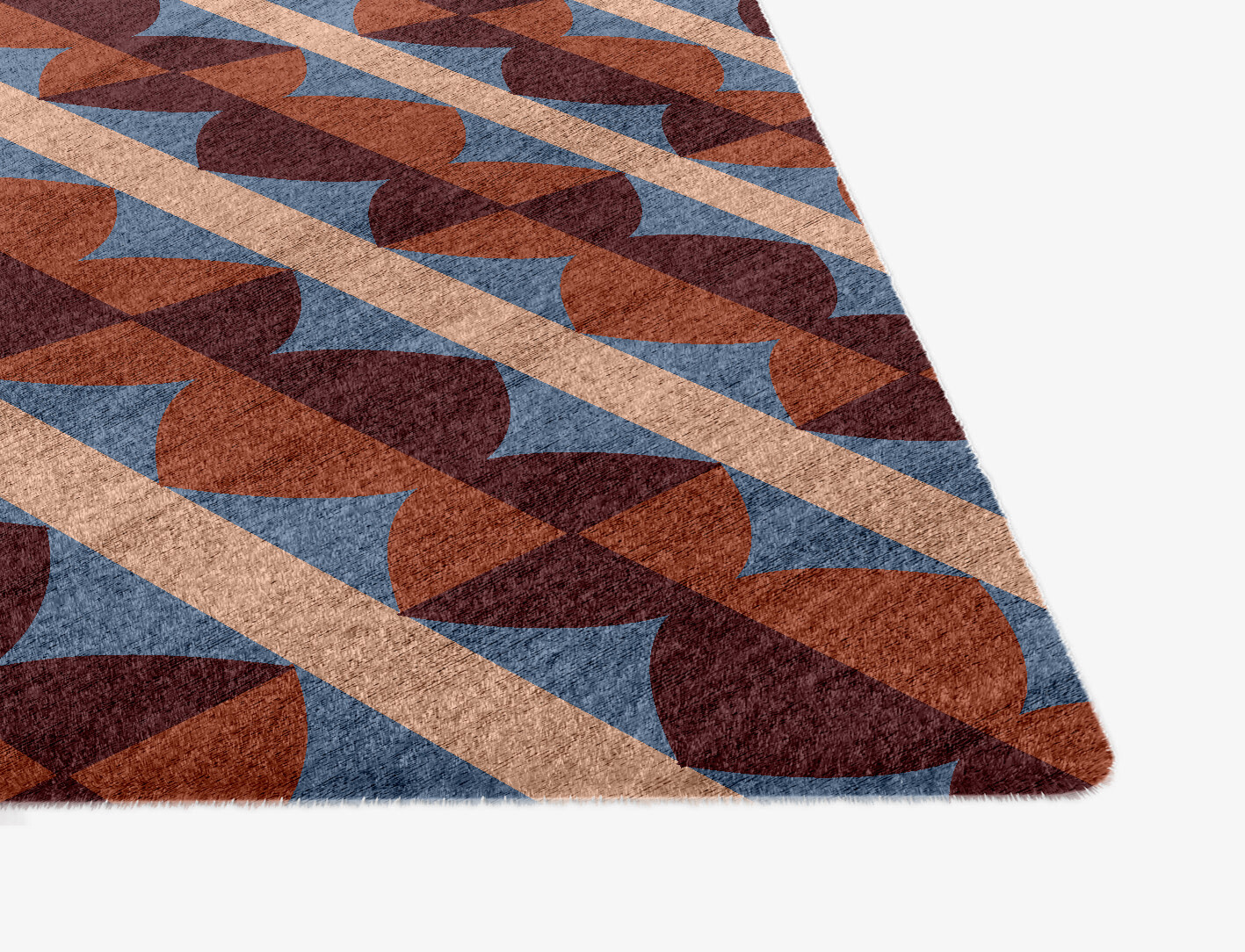 Sparrow Geometric Ogee Hand Knotted Bamboo Silk Custom Rug by Rug Artisan