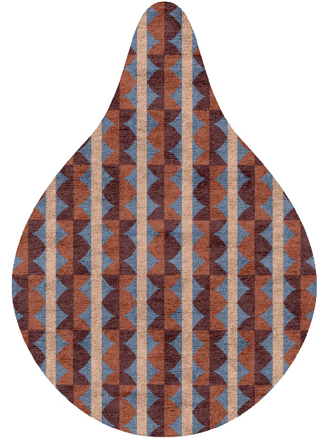 Sparrow Geometric Drop Hand Tufted Bamboo Silk Custom Rug by Rug Artisan