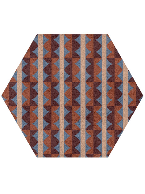 Sparrow Geometric Hexagon Hand Tufted Pure Wool Custom Rug by Rug Artisan