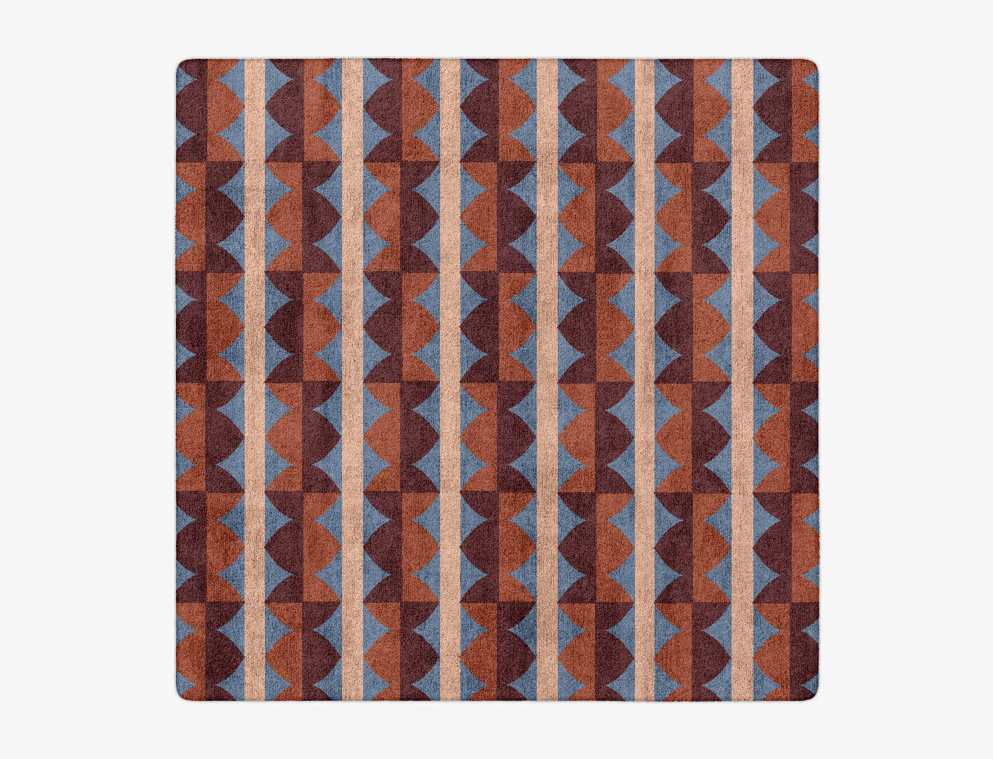 Sparrow Geometric Square Hand Tufted Bamboo Silk Custom Rug by Rug Artisan