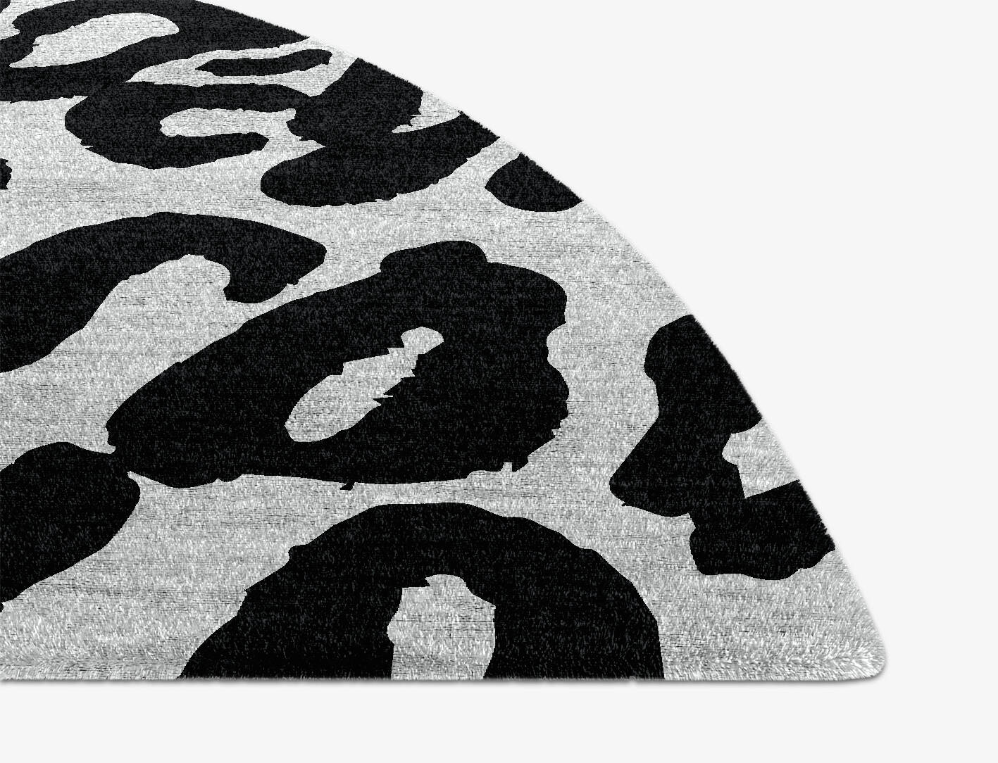 Speckled Hide Animal Prints Halfmoon Hand Knotted Bamboo Silk Custom Rug by Rug Artisan