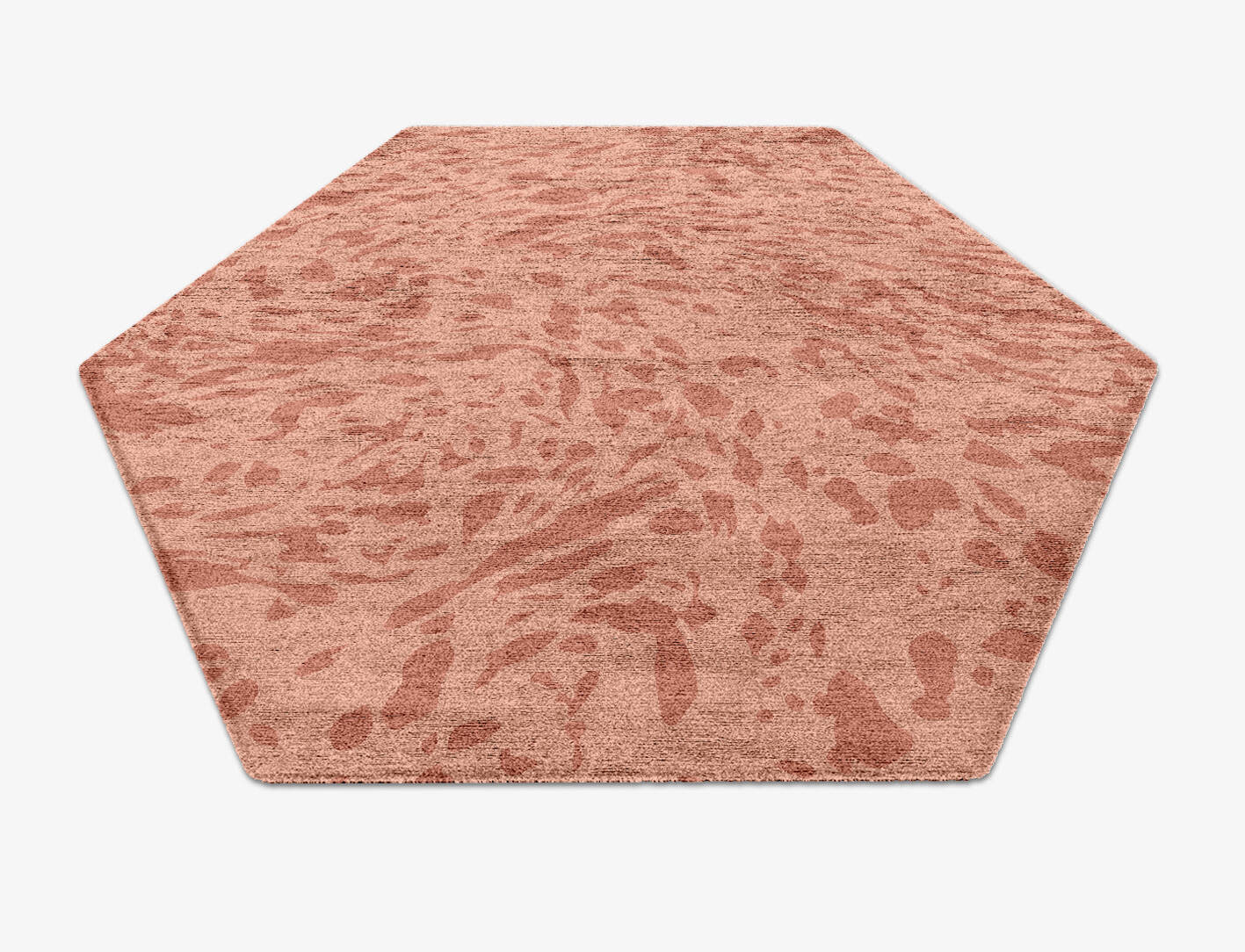 Speckles Terrazzo Play Hexagon Hand Knotted Bamboo Silk Custom Rug by Rug Artisan