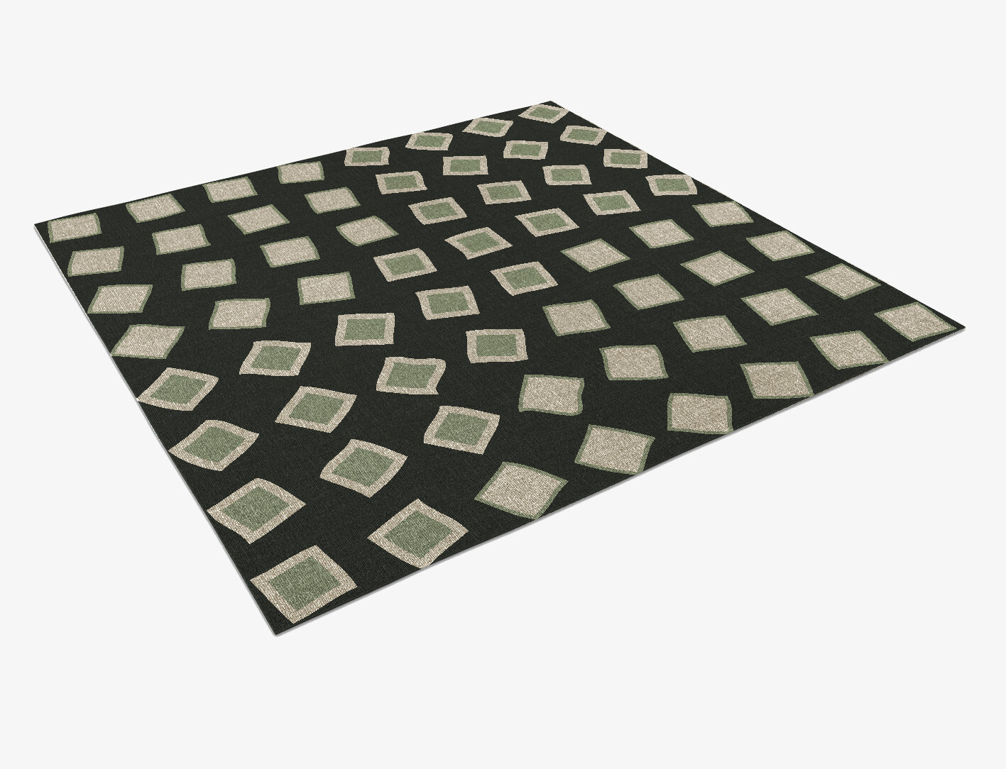 Spectre Abstract Square Flatweave New Zealand Wool Custom Rug by Rug Artisan