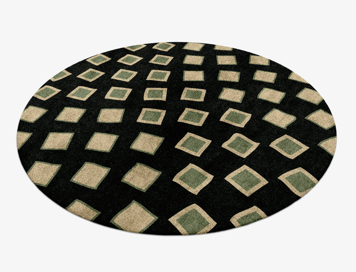 Spectre Abstract Round Hand Knotted Bamboo Silk Custom Rug by Rug Artisan