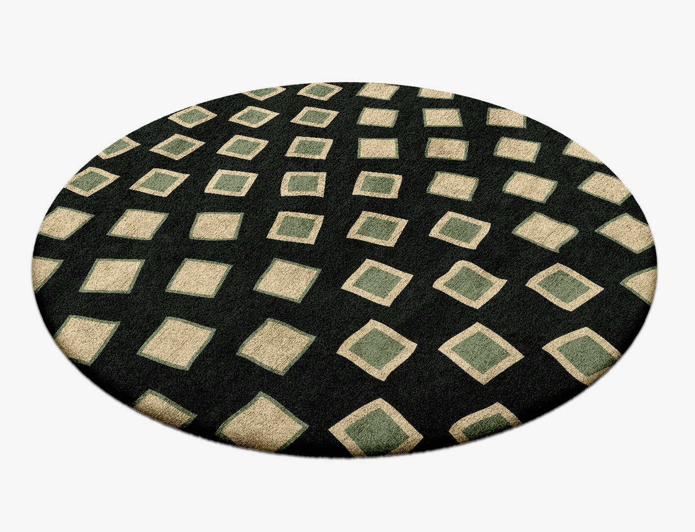 Spectre Abstract Round Hand Tufted Bamboo Silk Custom Rug by Rug Artisan