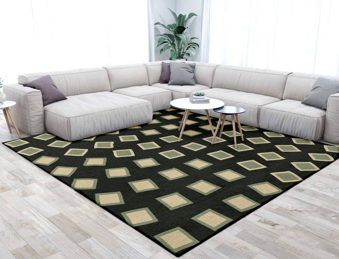 Spectre Abstract Square Hand Tufted Pure Wool Custom Rug by Rug Artisan