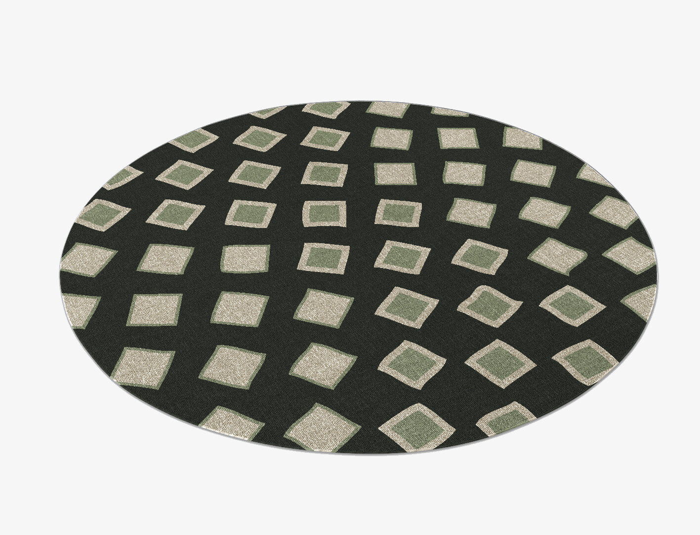 Spectre Abstract Round Outdoor Recycled Yarn Custom Rug by Rug Artisan