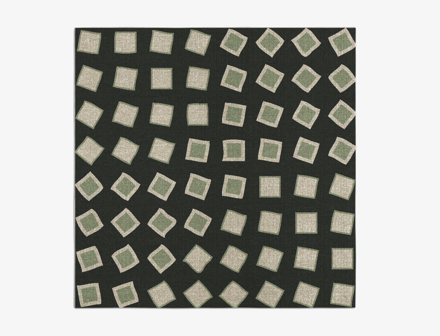 Spectre Abstract Square Outdoor Recycled Yarn Custom Rug by Rug Artisan