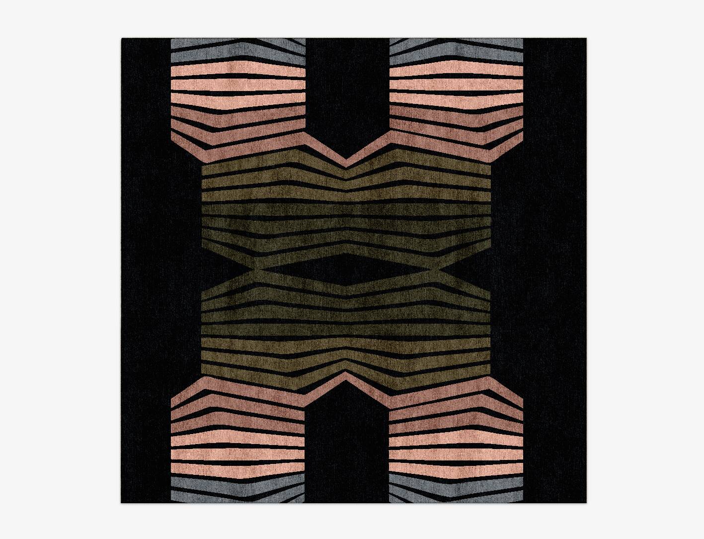 Spectrum Kids Square Hand Knotted Bamboo Silk Custom Rug by Rug Artisan