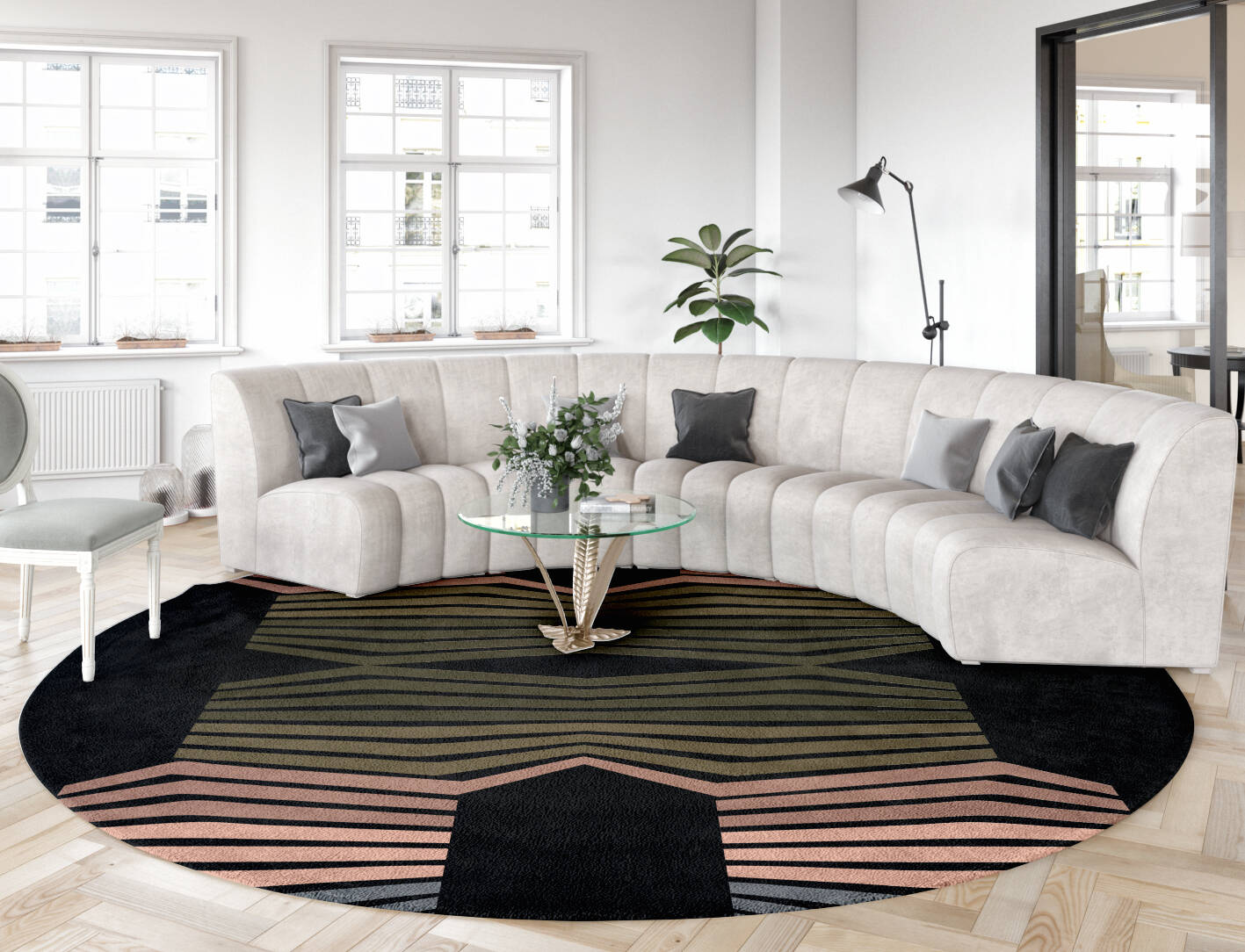 Spectrum Kid Round Hand Tufted Pure Wool Custom Rug by Rug Artisan