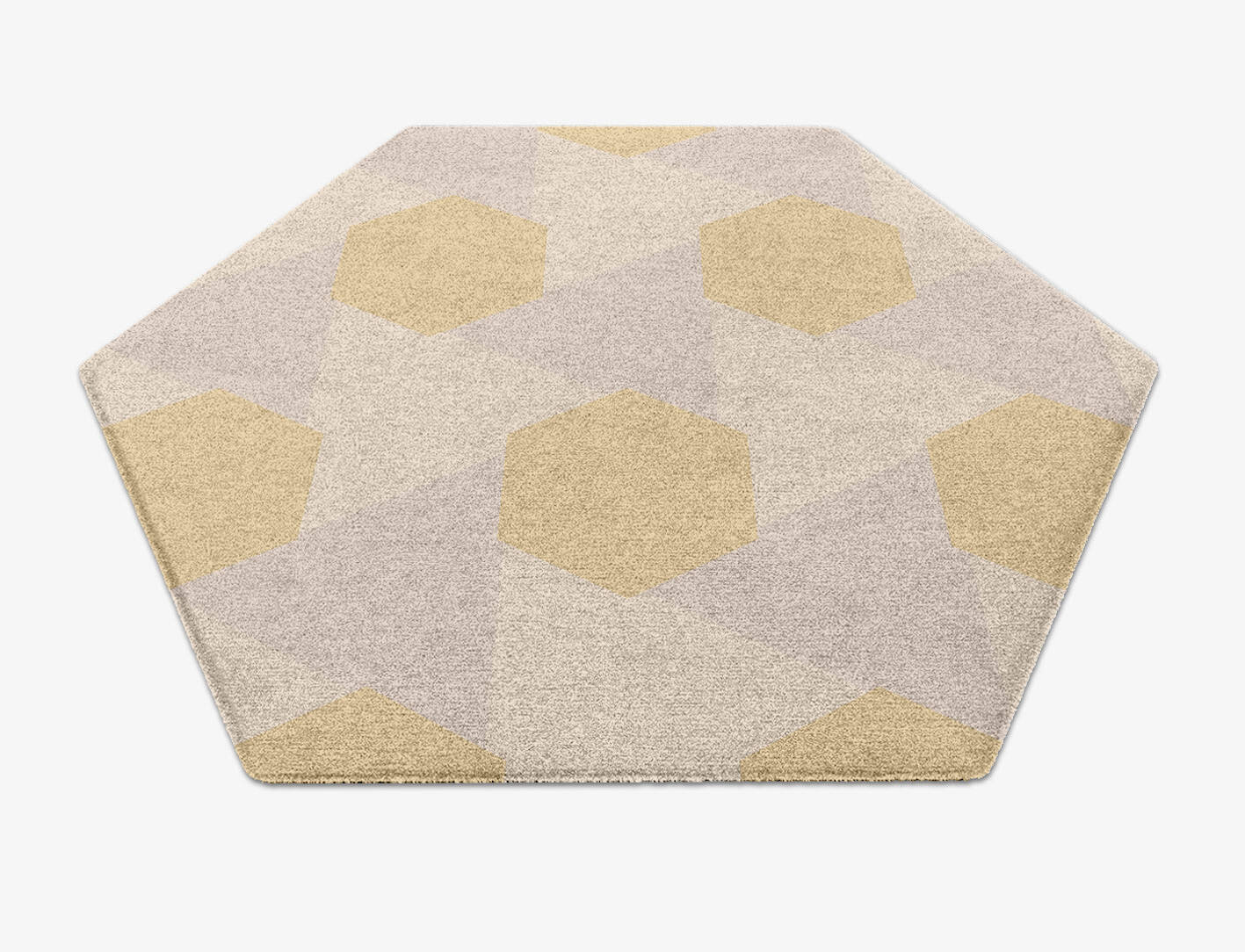 Sphinx Minimalist Hexagon Hand Knotted Tibetan Wool Custom Rug by Rug Artisan