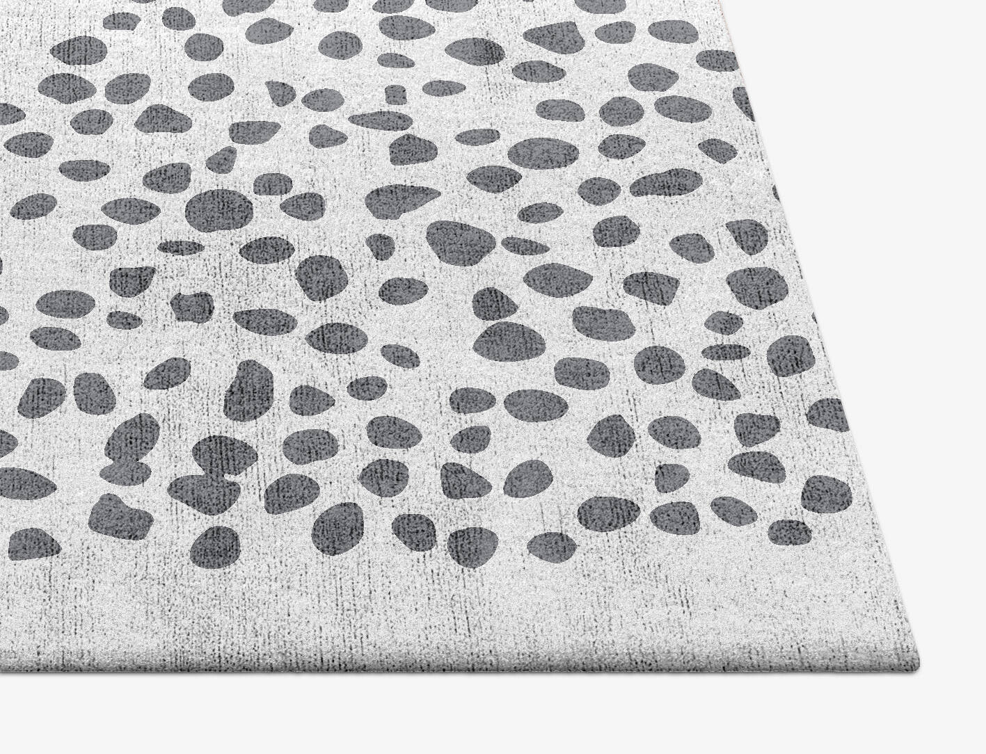 Spinel Stone Terrazzo Play Square Hand Tufted Bamboo Silk Custom Rug by Rug Artisan