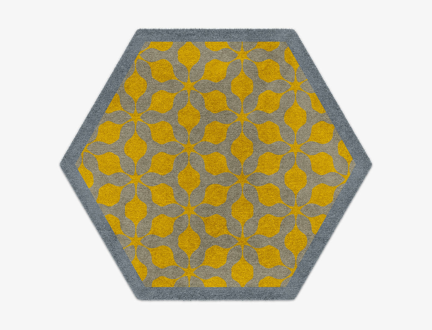 Spinner Geometric Hexagon Hand Knotted Tibetan Wool Custom Rug by Rug Artisan