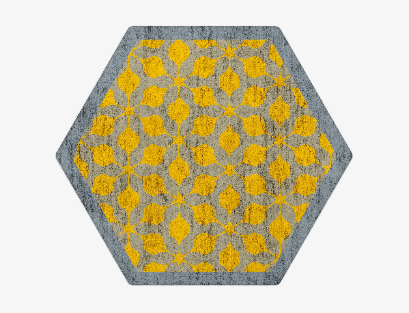 Spinner Geometric Hexagon Hand Tufted Bamboo Silk Custom Rug by Rug Artisan