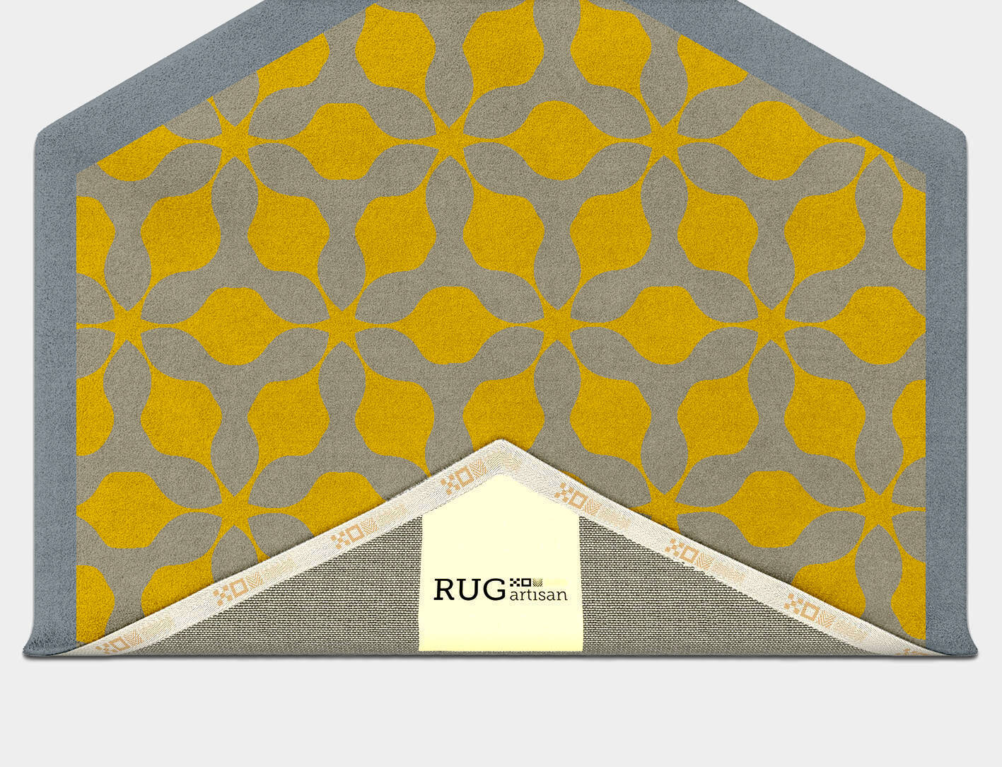 Spinner Geometric Hexagon Hand Tufted Pure Wool Custom Rug by Rug Artisan