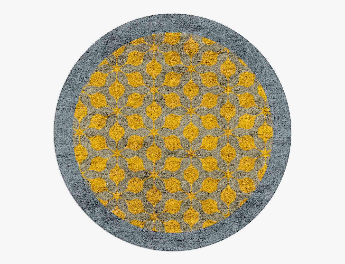 Spinner Geometric Round Hand Tufted Bamboo Silk Custom Rug by Rug Artisan
