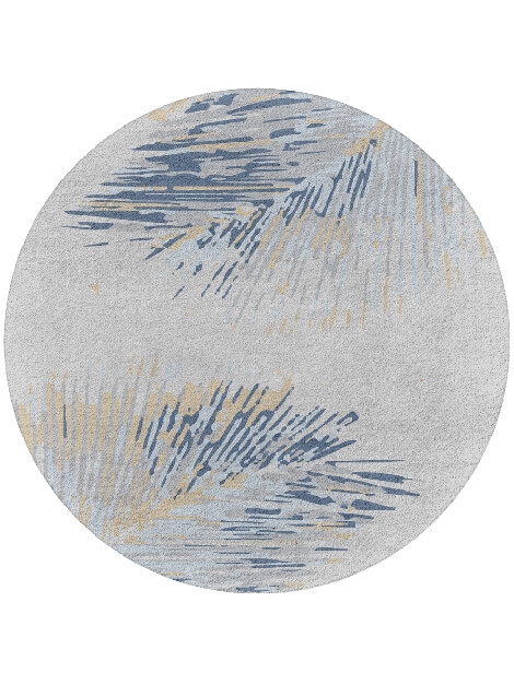 Spoils Cerulean Round Hand Tufted Pure Wool Custom Rug by Rug Artisan
